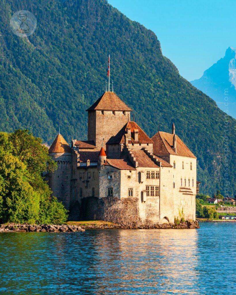 Chateau Chillon Castle in Switzerland