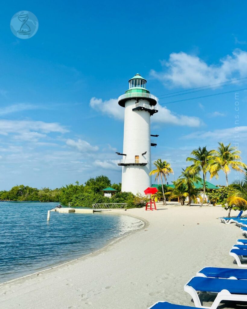 Sunny Beach with Lighthouse in Belize