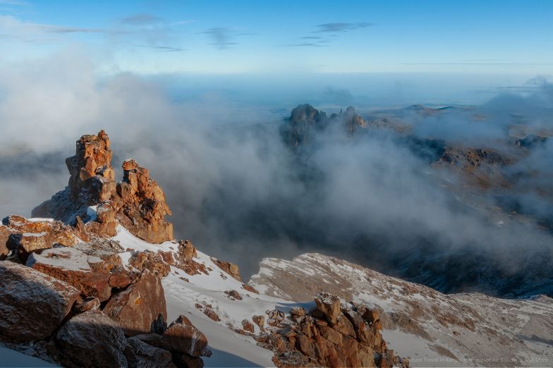 Landscape at the top of Mount Kenya