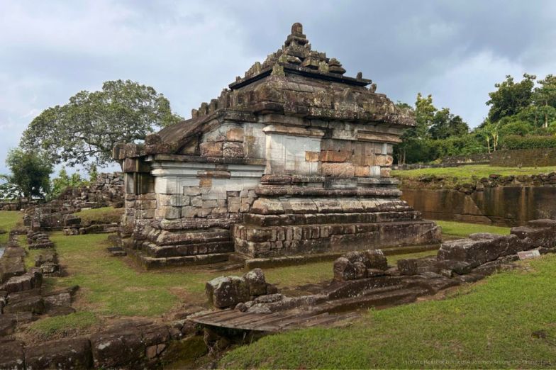 Hindu temple complex located on a hill in Sleman, Indonesia