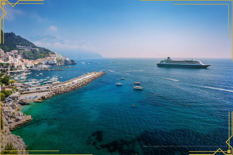 Amalfitan coast with cruise liner