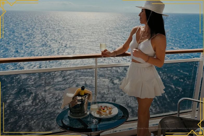 Woman Enjoying Ocean View from Cruise Deck
