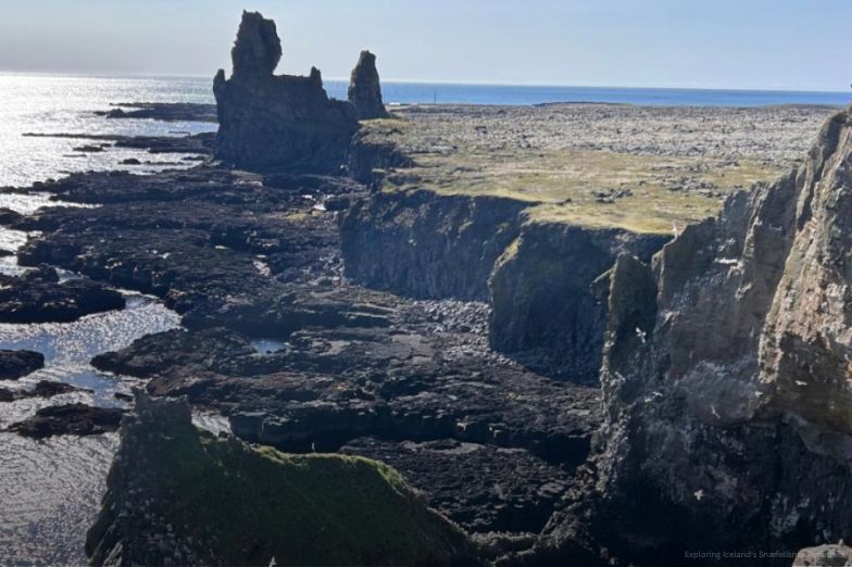 The Lóndrangar basalt sea cliffs